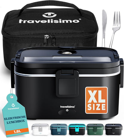3-in-1 Lunch Box mit Aufwärmfunktion, Schwarz