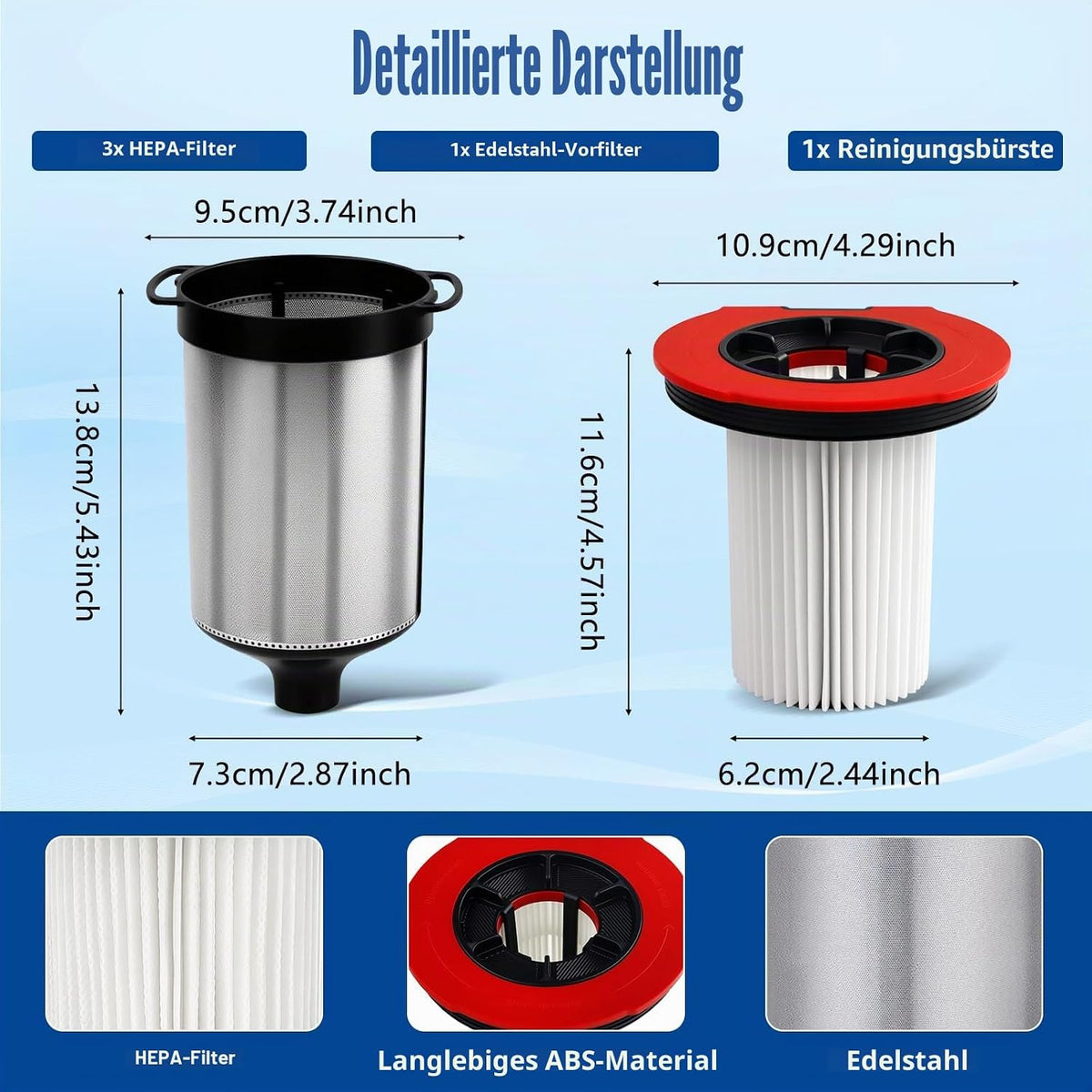Ersatzfilter- & Zubehör-Kit für Bosch Unlimited 10 / Unlimited 9