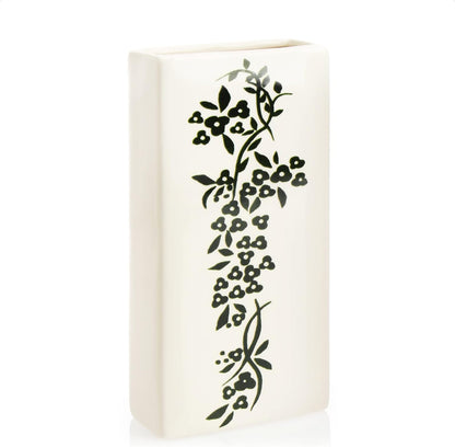 3-teiliges Luftbefeuchter-Set, Weiss - Blumen Schwarz