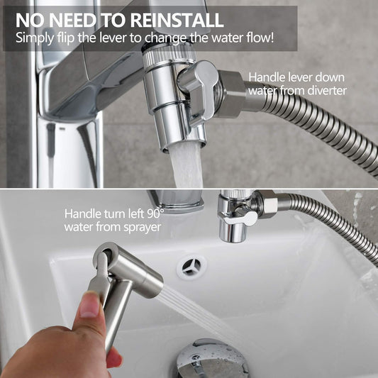 Tragbares Bidet-Set mit Handbrause WS024F7 und 2-Wege-Umsteller