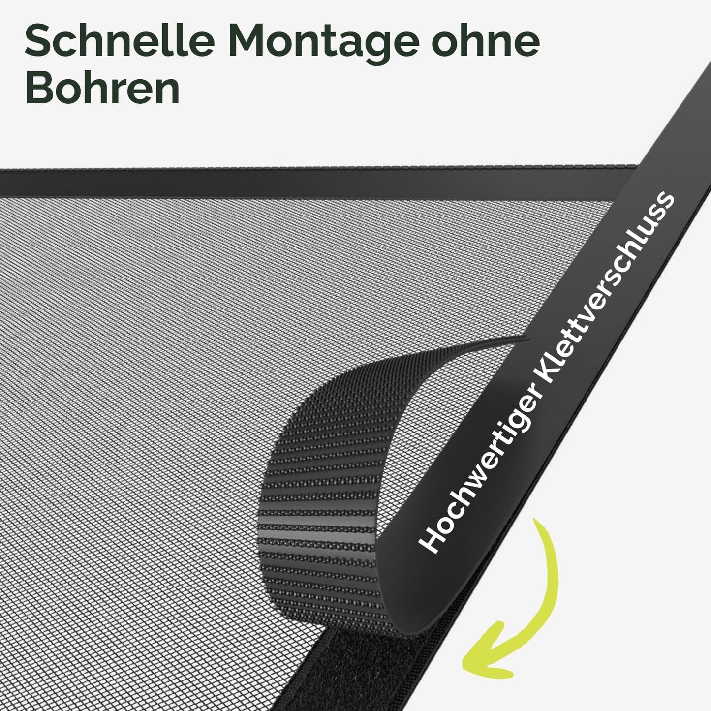 Fliegengitter-Tür für Balkontüren (100 x 200 cm), Schwarz 100 x 200 cm