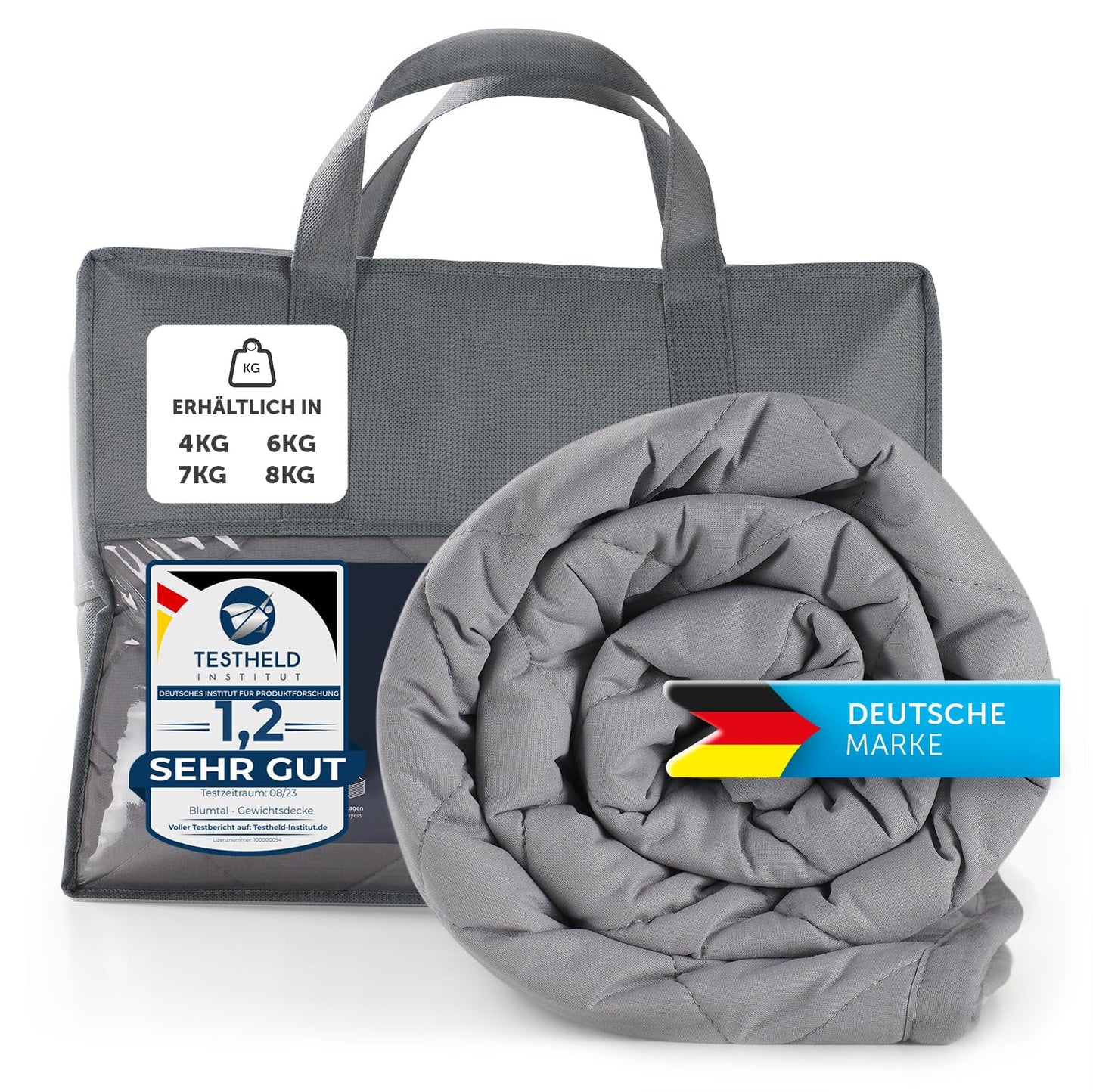 Gewichtsdecke mit Glasperlenfüllung, 4kg