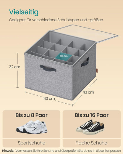 2er-Set Schuh-Organizer, stapelbar LSP622GD01, 2er Set Taubengrau