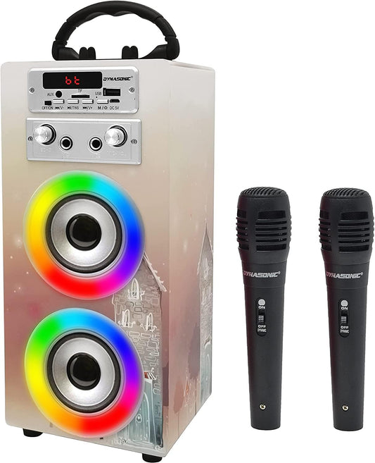 Tragbare Karaoke-Maschine mit 2 Mikrofonen