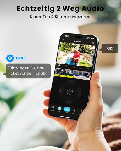 2K Solar-Überwachungskamera, 1 Solarkamera