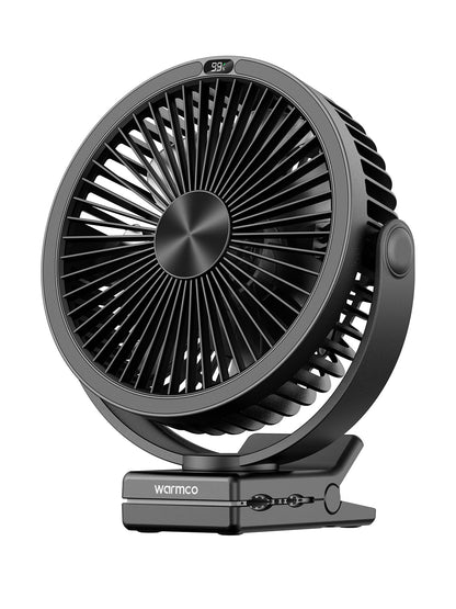 Tragbarer Tischventilator DJ10 mit 720° Drehung & LED-Licht, 10000mAh