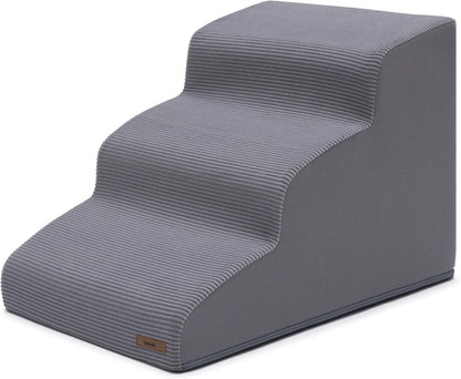 Haustiertreppe mit 3 Stufen, Grau 3-Stufen (57x40x40 cm)