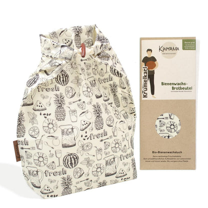 Bienenwachstuch Brotbeutel Krümelkarl, Fresh