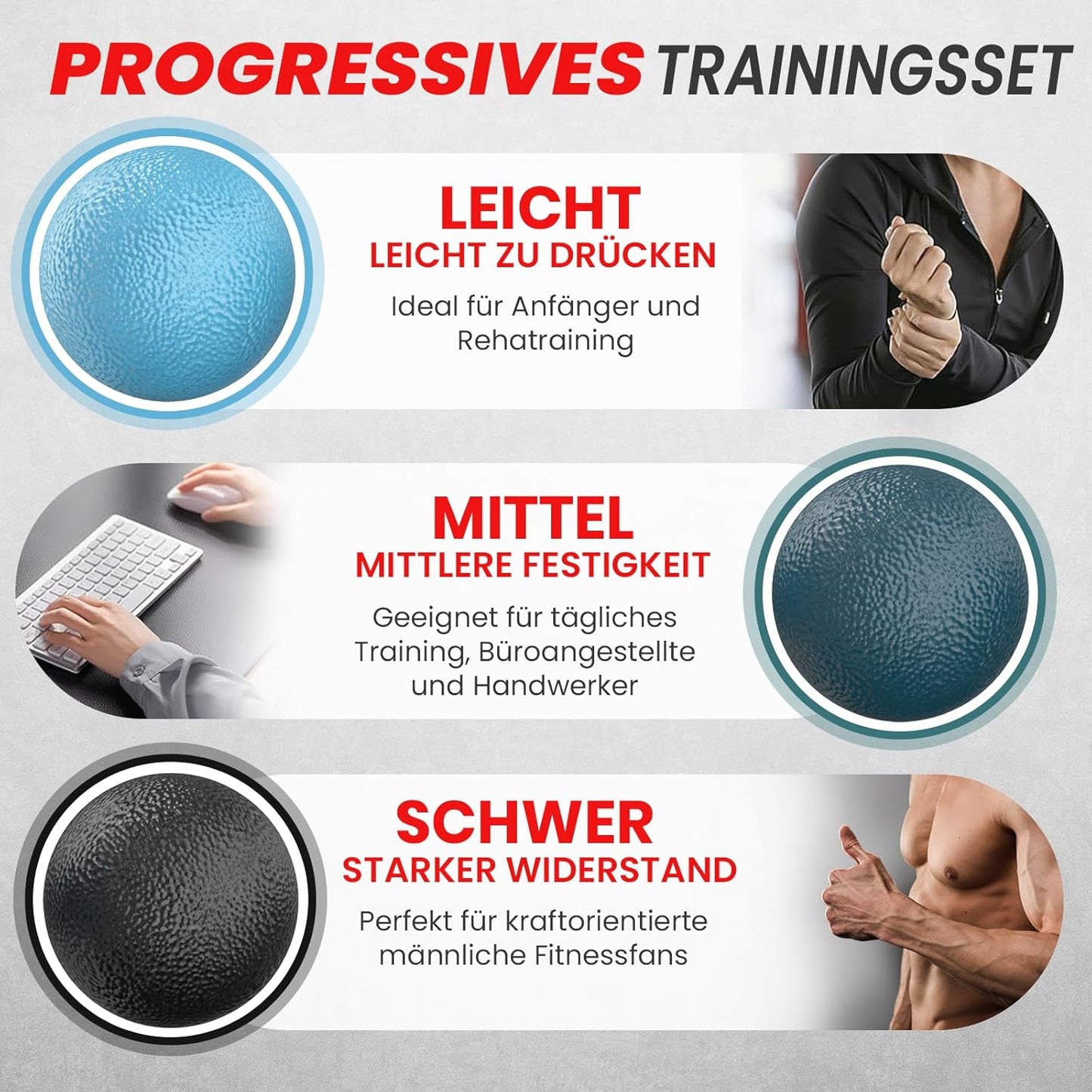 Griffkraft Trainer Set für Hand- und Unterarmtraining, Ozean 9