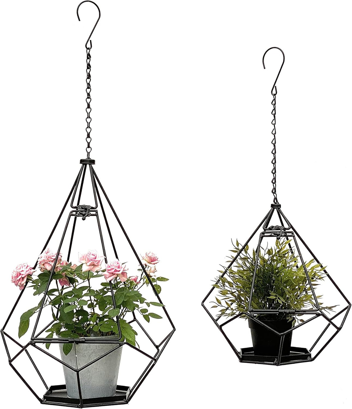 2-teiliges Blumenampel-Set, 6-eckig, 96075