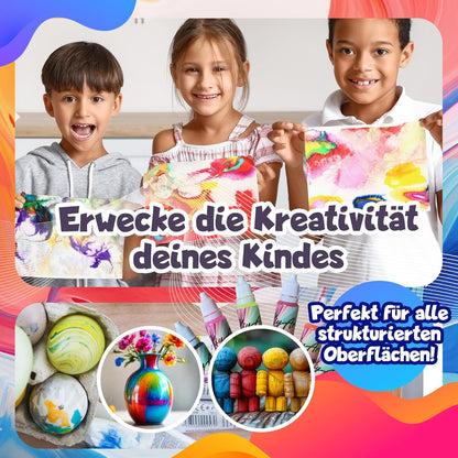 Wasser-Marmorierfarben-Set für Kinder, A4
