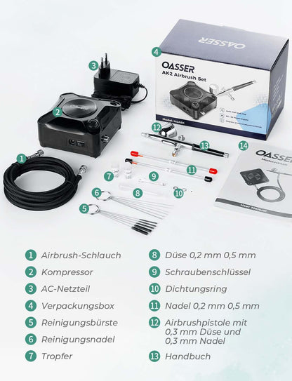 Airbrush Set mit Kompressor