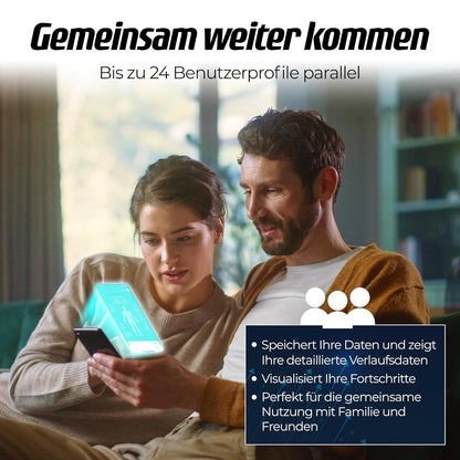 Körperfettwaage mit App & 8 Elektroden, 21 Messwerte, Pro Schwarz