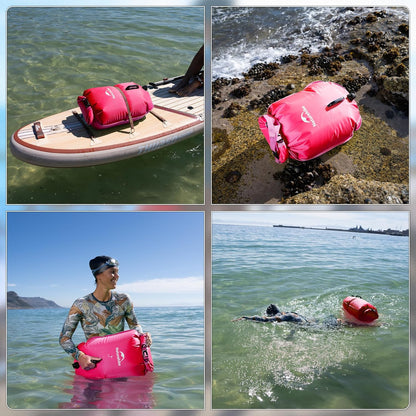 Schwimmboje mit verstellbarem Hüftgurt, Rosa/25l
