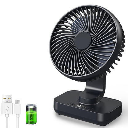 Oszillierender Tischventilator, Matt-schwarz