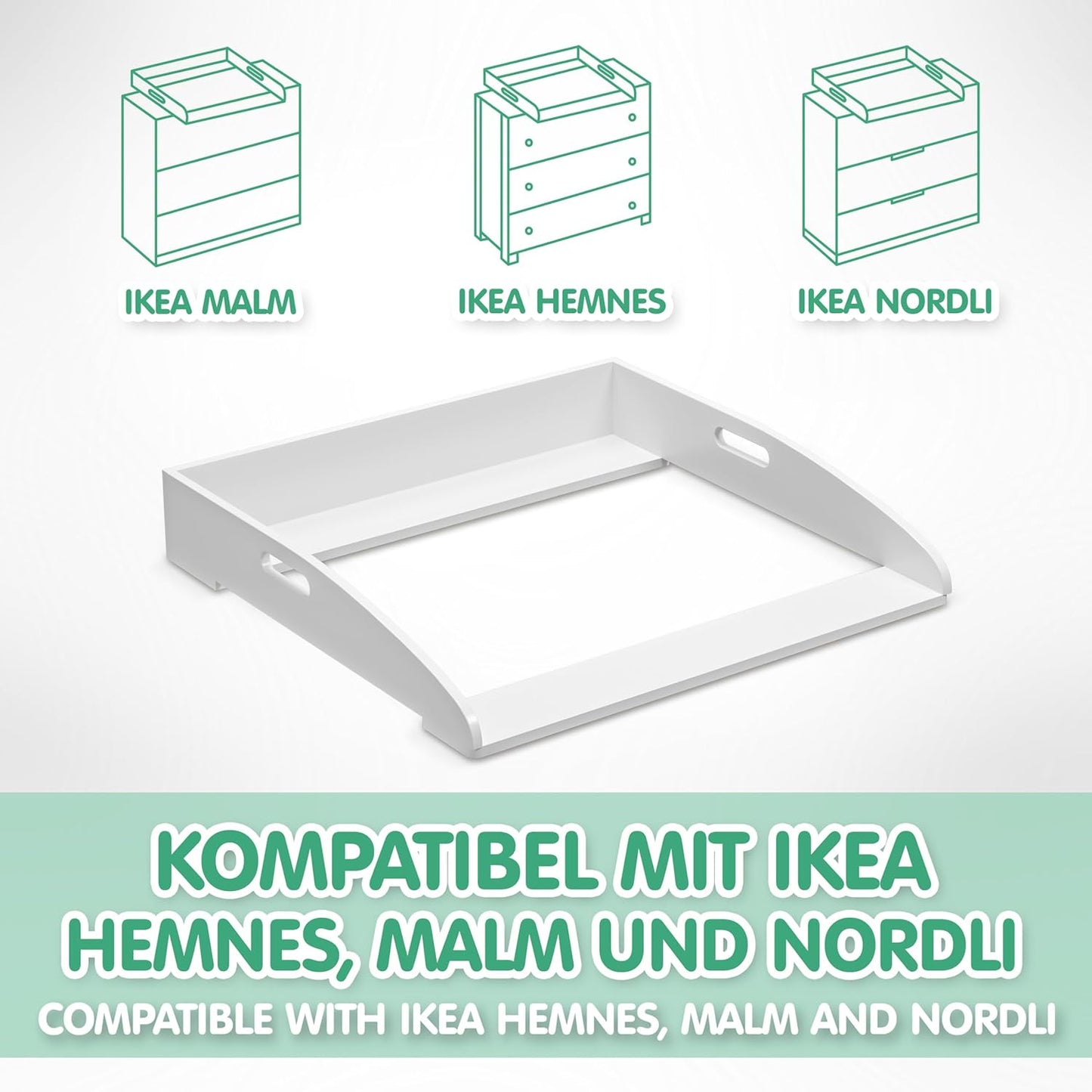 Universal Wickelaufsatz für IKEA Kommoden 77×76×12 cm