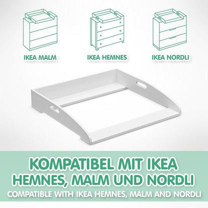 Universal Wickelaufsatz für IKEA Kommoden 77×76×12 cm