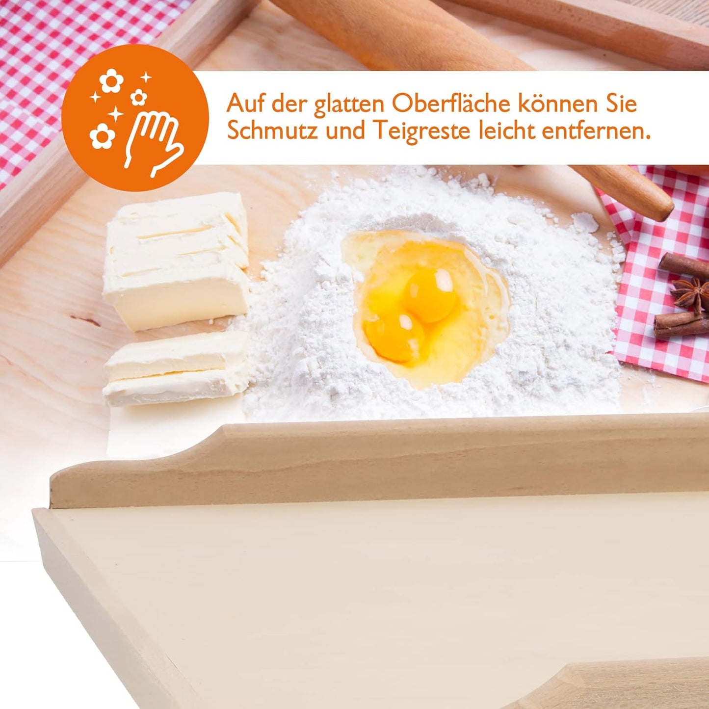Teigbrett mit Anschlagleisten