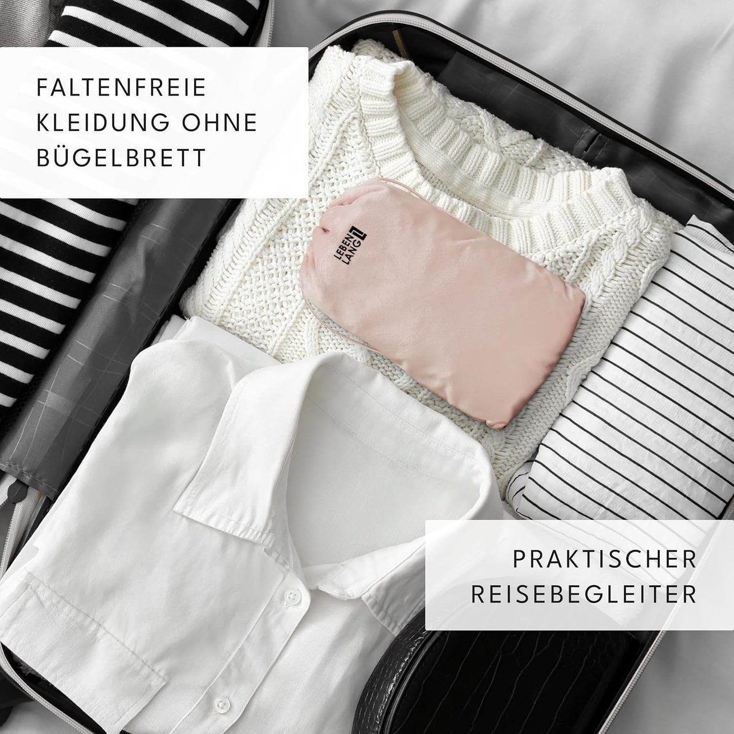 Faltbarer Reisesteamer LBL5267, Weiss - 900w & 120ml