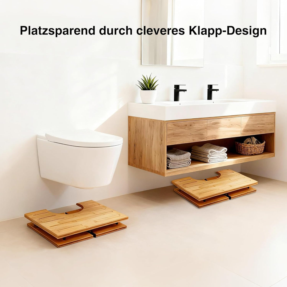 Ergonomischer Klapp-Toilettenhocker