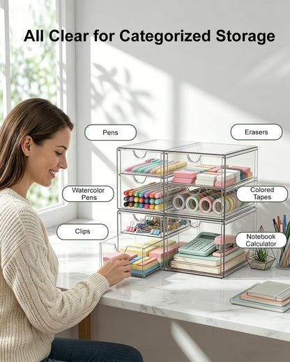 Schreibtisch Organizer 2er-Set, 7 Schubladen