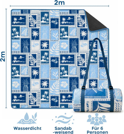 Wasserdichte Picknickdecke Holiday, 200x200 cm, Holiday