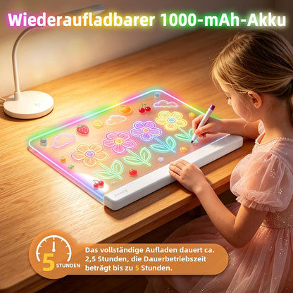 LED Zeichenbrett mit 10 Lichtmodi (16 Zoll), White