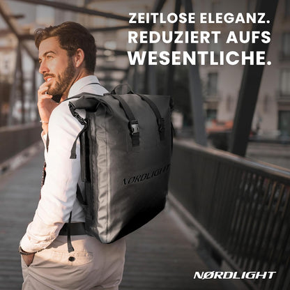 Wasserdichter Rucksack, Nachtschwarz 35 L