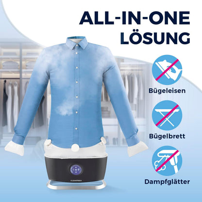 Automatischer Hemdenbügler Pro Steam mit Dampffunktion & Touchdisplay, Hemdenbügler Schwarz