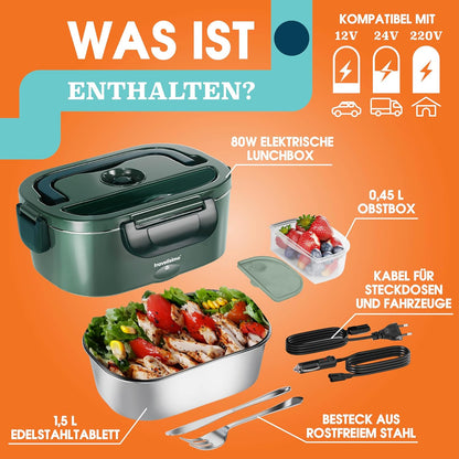 Elektrische Lunchbox, Dunkelgrün