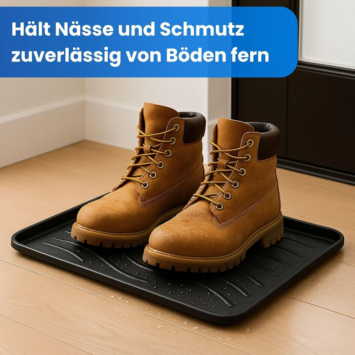 2er-Set Schuhabtropfschalen, Beige 50x38 cm 2