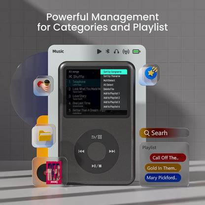 MP3-Player Y1 mit Bluetooth & FM-Radio, schwarz