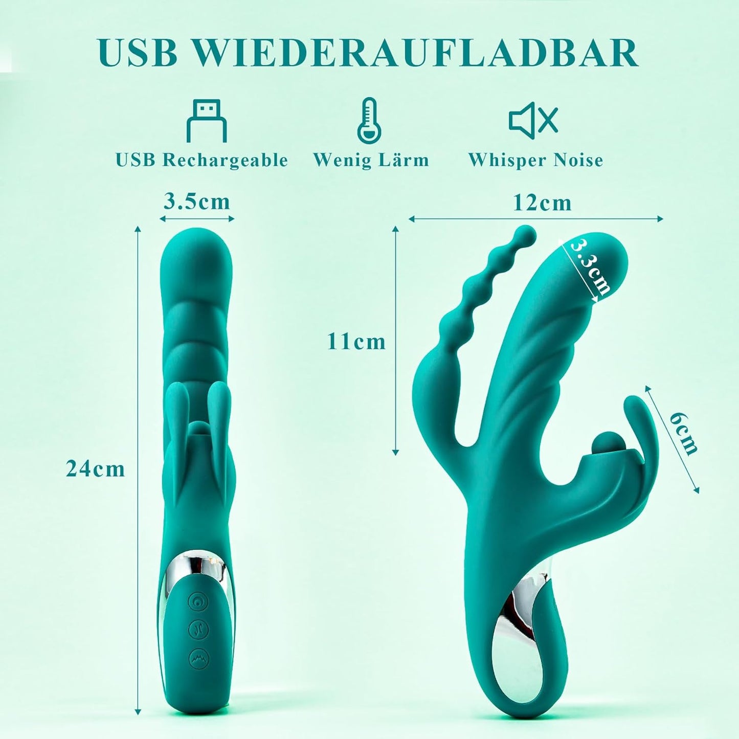 G-Punkt Rabbit Vibrator mit Thrust-Funktion, XXL
