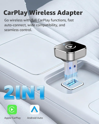 Wireless CarPlay & Android Auto Adapter, Schwarz