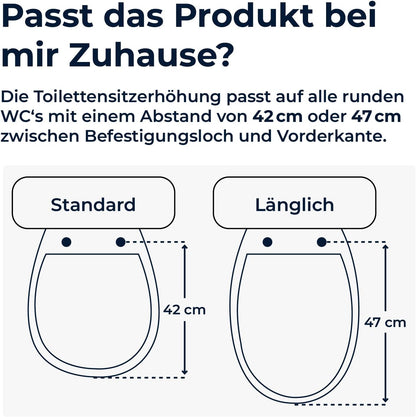 Toilettensitzerhöhung mit Deckel (10 cm)