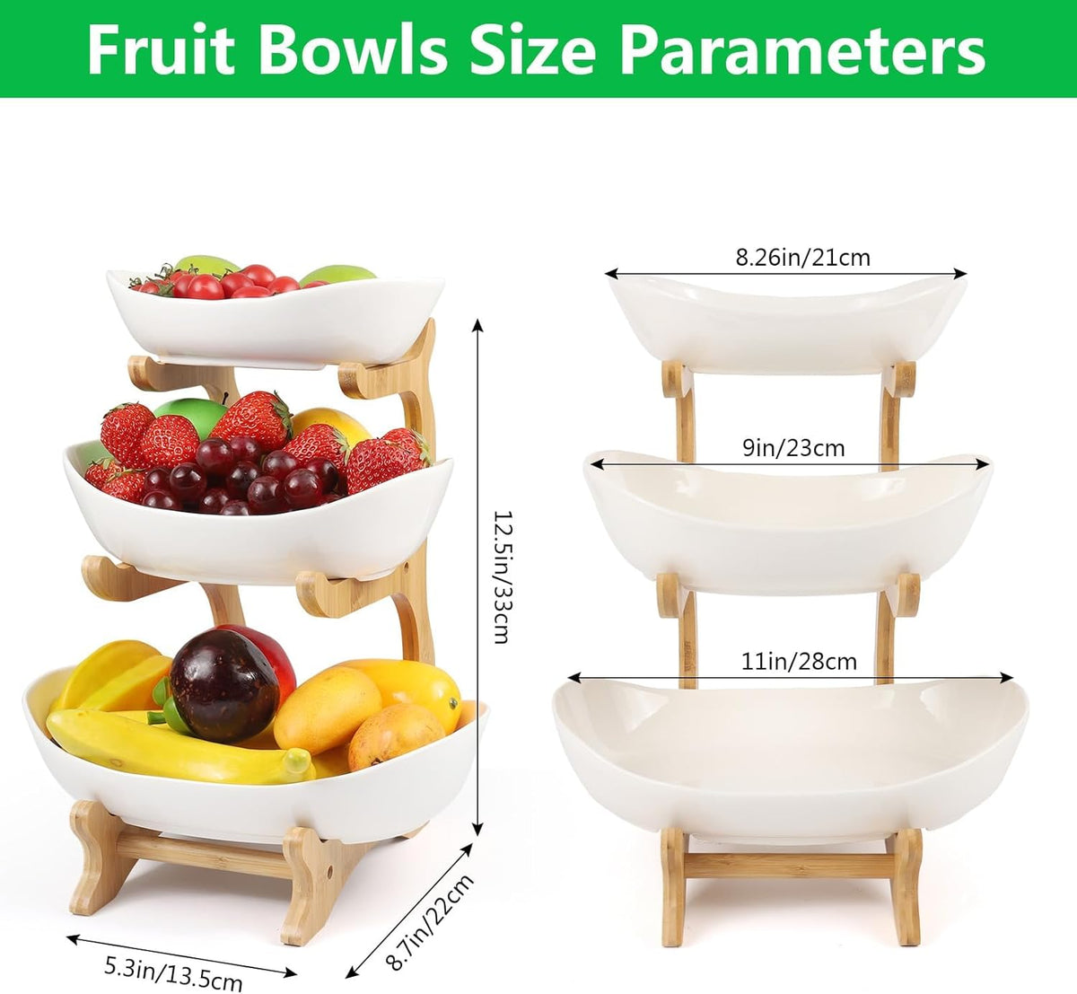 Obst Etagere mit 3 Etagen