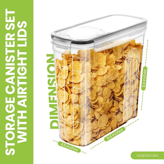Vorratsdosen-Set, Klar, 4er-Pack