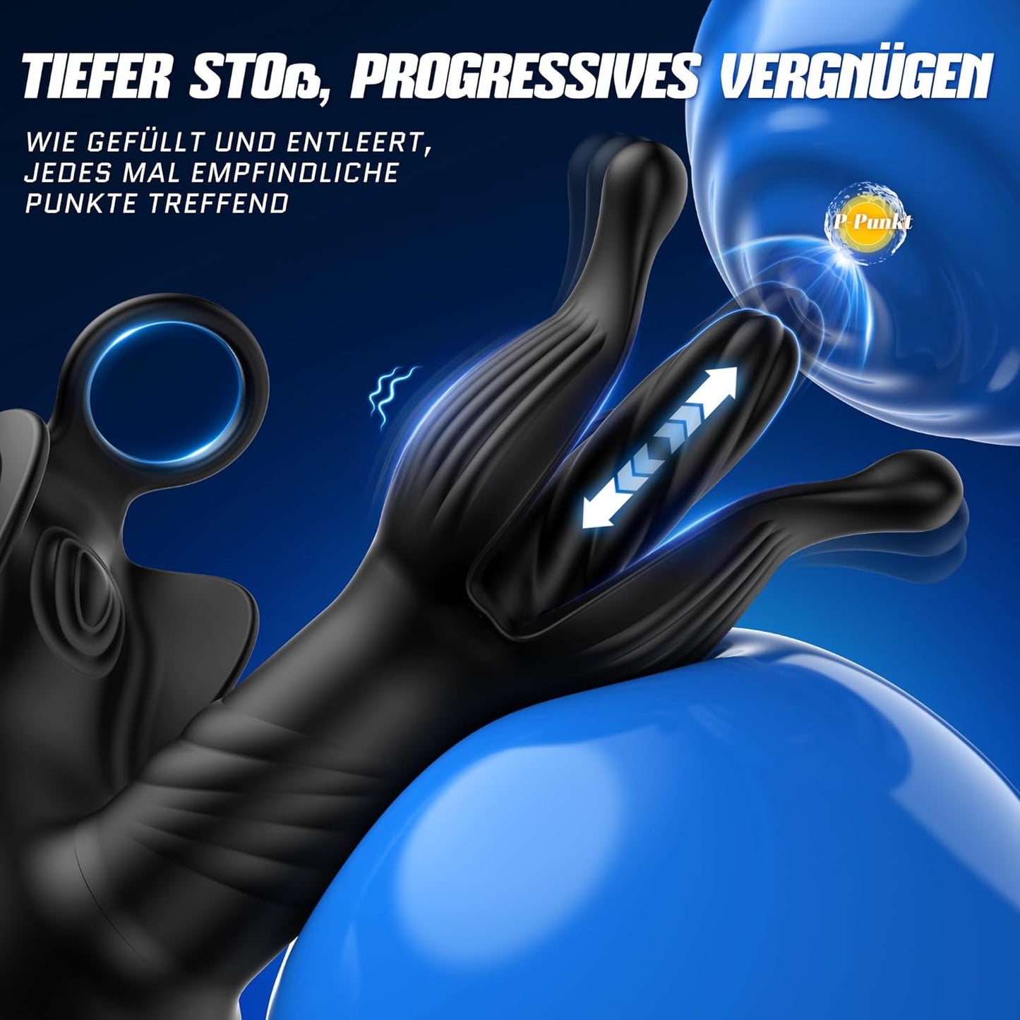 4-in-1 Analvibrator mit Prostata- und Penisstimulation