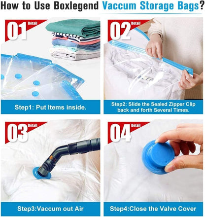 Vakuumbeutel-Set für Kleidung (15 Stück), 15 Stück (1XXL,2XL,5L,5M,2S)