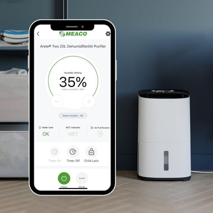 MeacoDry Arete Two Luftentfeuchter, Holzkohle; AreteTwo-12L(WiFi)