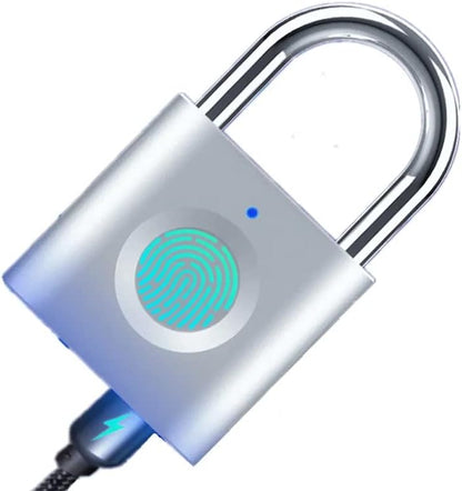 Wasserdichtes Fingerabdruck-Vorhängeschloss, silber|LOCK1