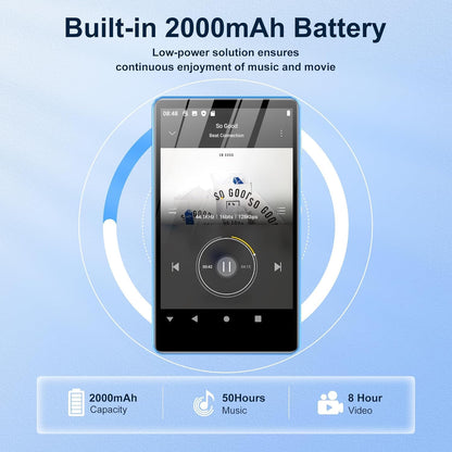 Touchscreen MP3/MP4 Player M503 Pro mit Bluetooth & WiFi, Blau