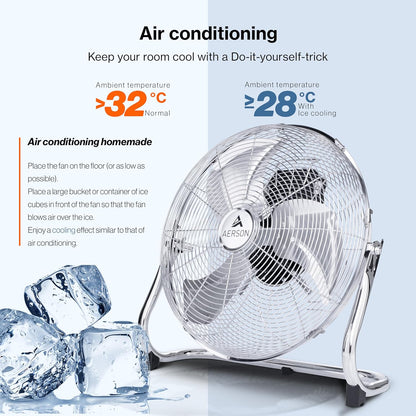 Aerson Bodenventilator, 30 cm Chrom