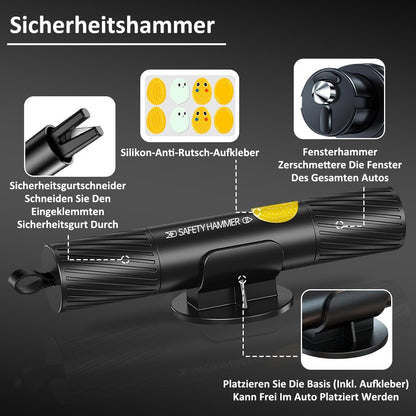 3 Stück Notfall-Sicherheitshammer mit Gurtschneider