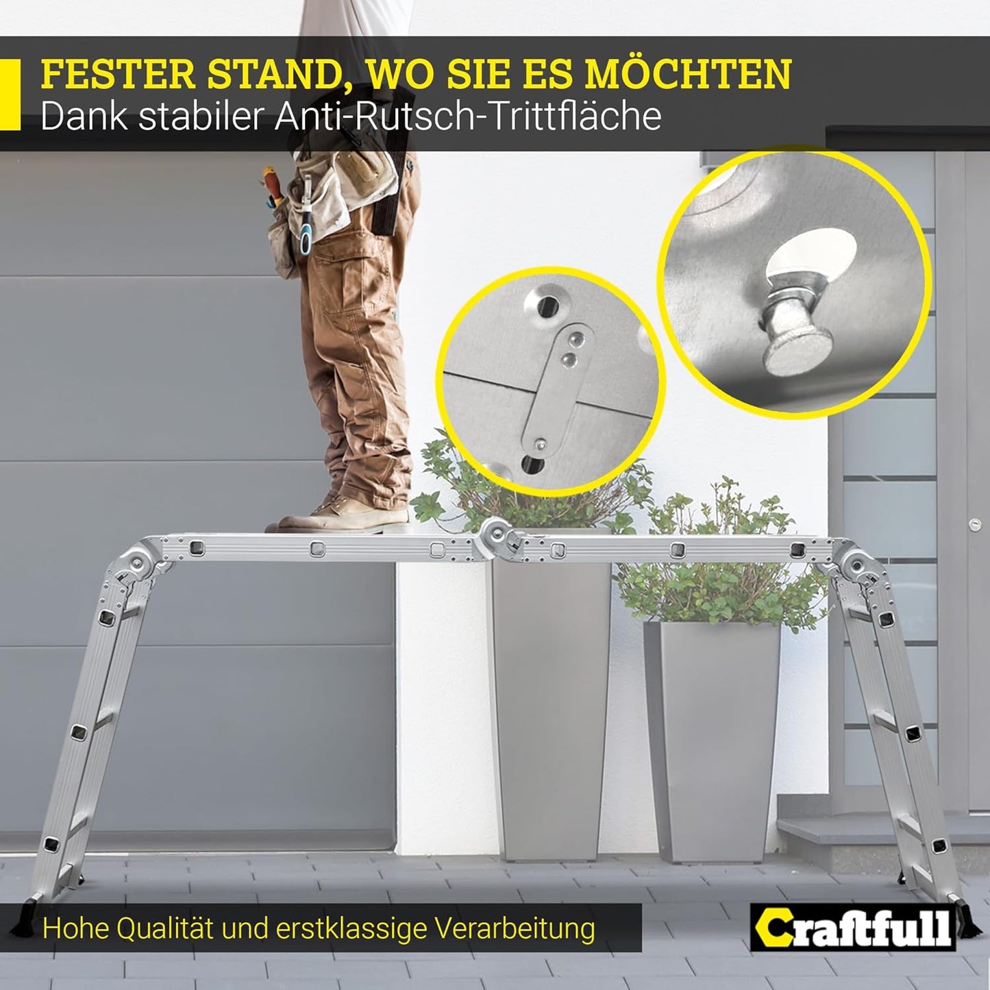 Arbeitsplattform für Mehrzweckleiter  CF-104A, Plattform 4x3 Sprossen