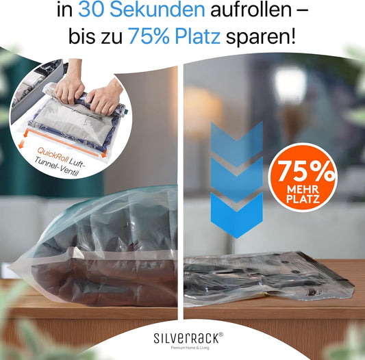 12 Stück Vakuumbeutel zum Rollen, 12 Beutel - (3S,4M,3L,2XL) (zum Aufrollen))