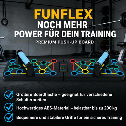 17-in-1 Push-Up Board mit Griffen, Schwarz