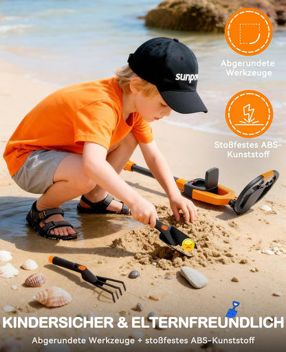 Metalldetektor-Set für Kinder, Schwarz/Orange