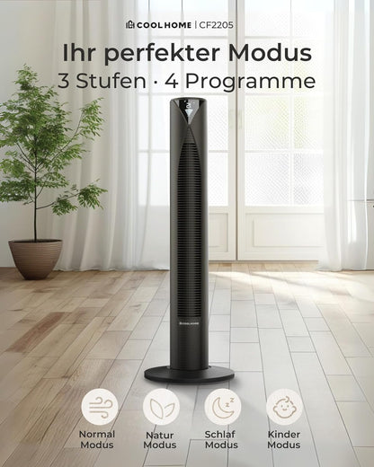 Turmventilator CF2205 mit Fernbedienung, Schwarz