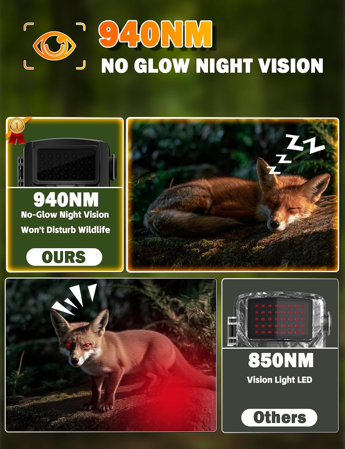 4K Wildtierkamera mit Bewegungsmelder und Nachtsicht
